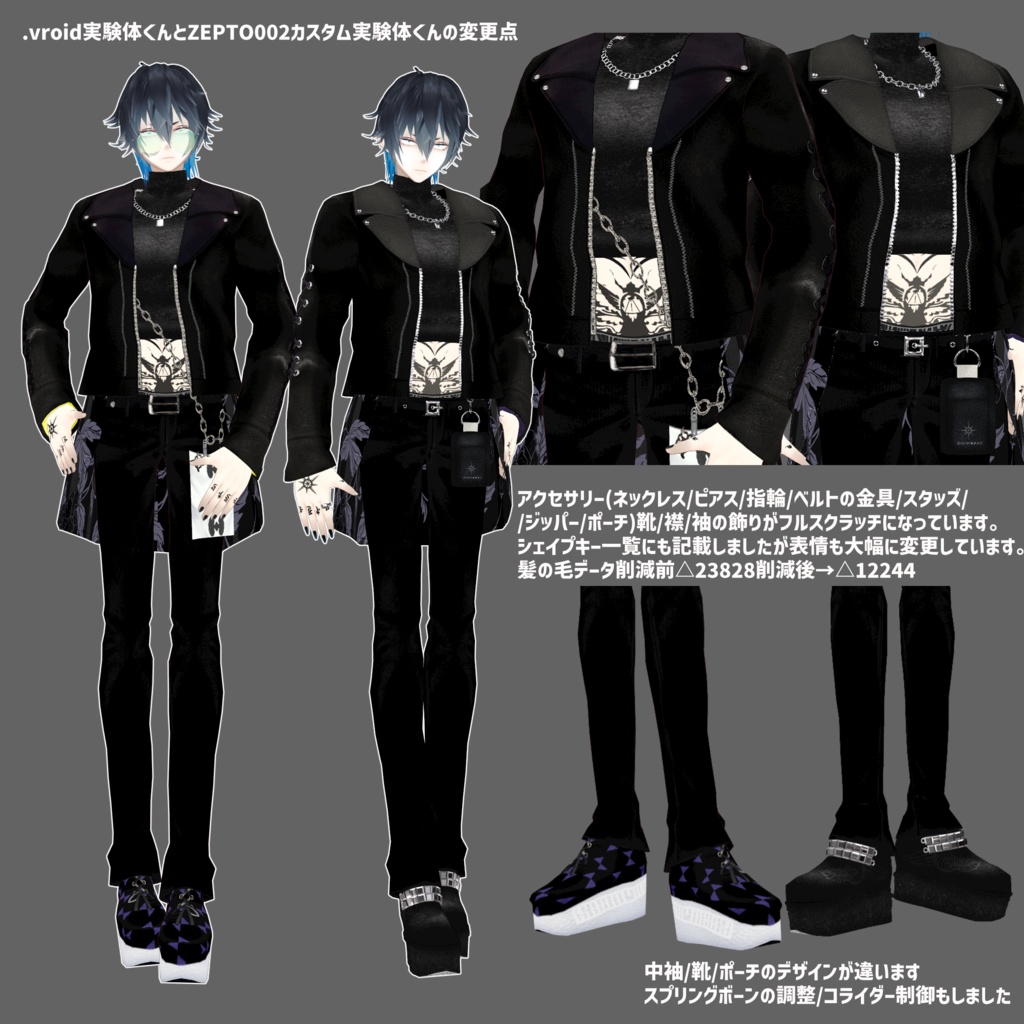 実験体くん【Vroidモデル】VRM+.vroid/※2024新バージョン更新