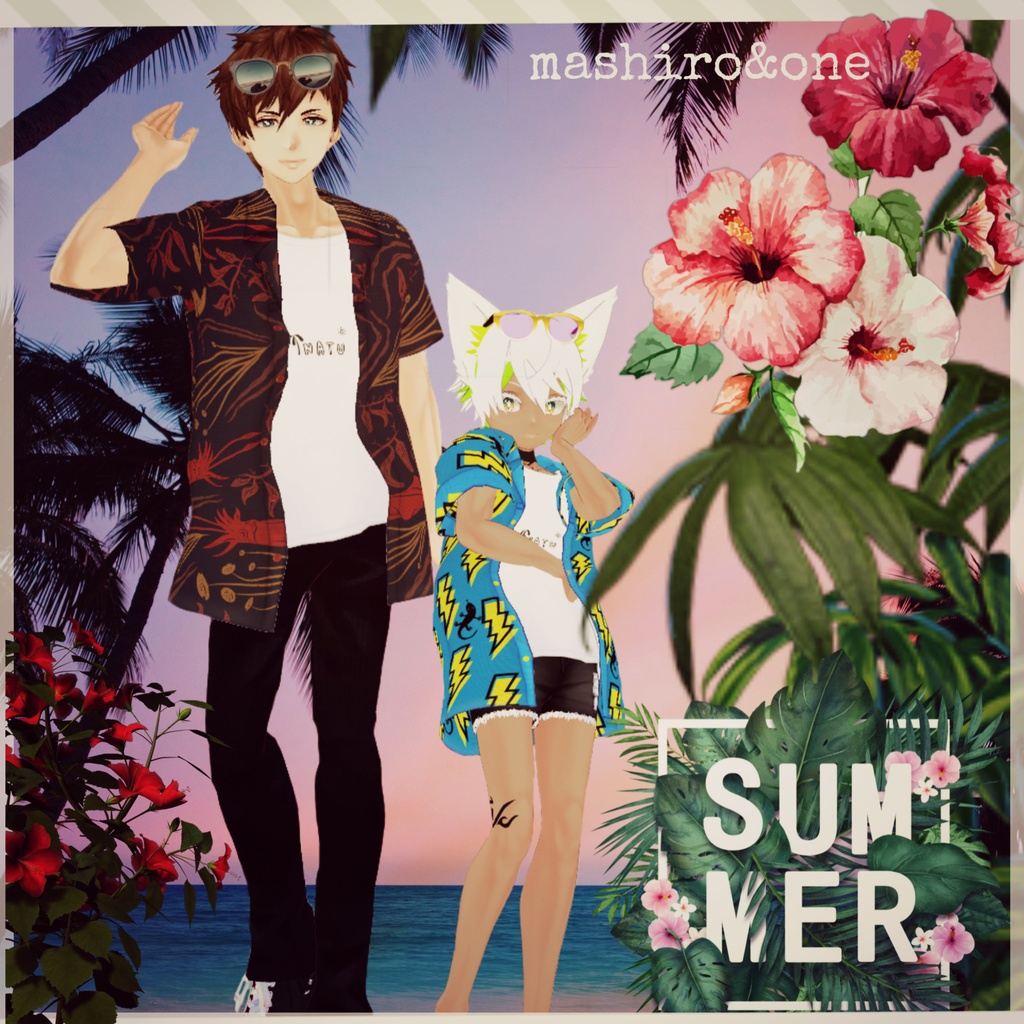 🏖アロハシャツ🌴5種【Vroidテクスチャ】