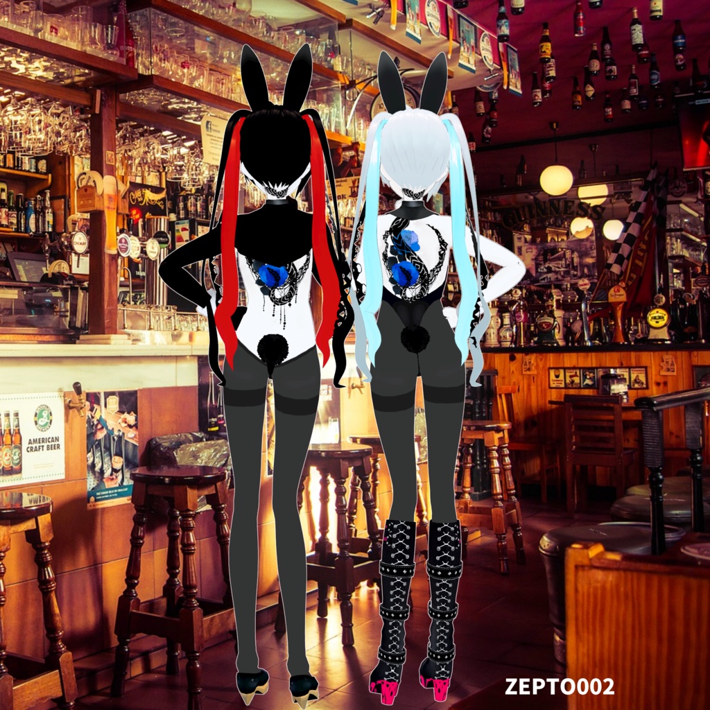 【Vroidテクスチャ】bunny&reversebunnyスーツセット