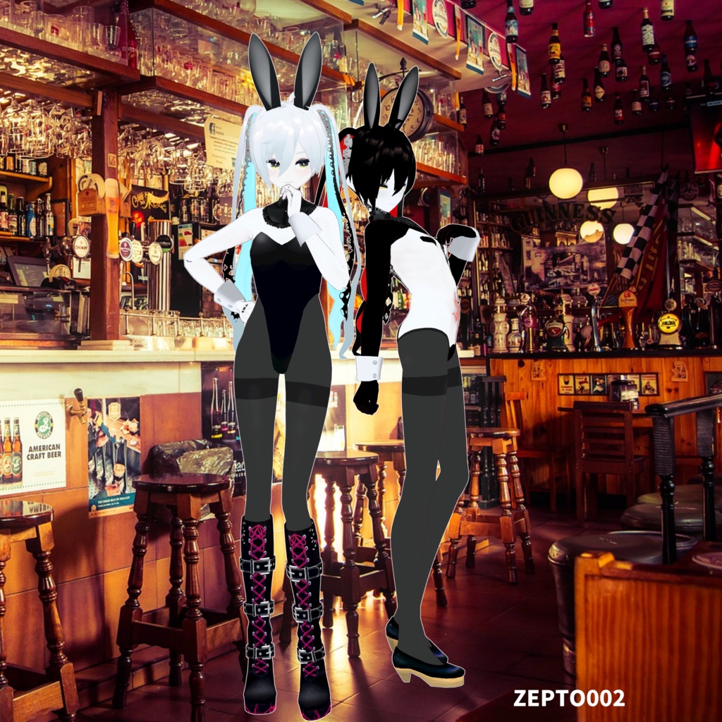 【Vroidテクスチャ】bunny&reversebunnyスーツセット