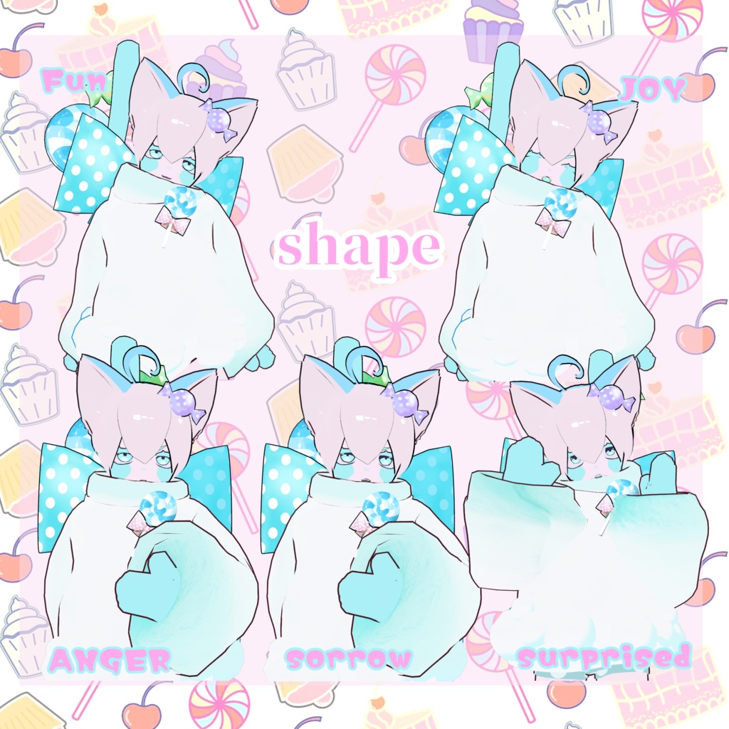 cotton cat 3Dvrmモデル【free】