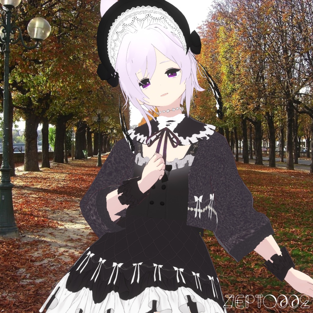 【Vroidテクスチャ】秋冬ふわふわ全身コーデ白・黒・テディベアカラー