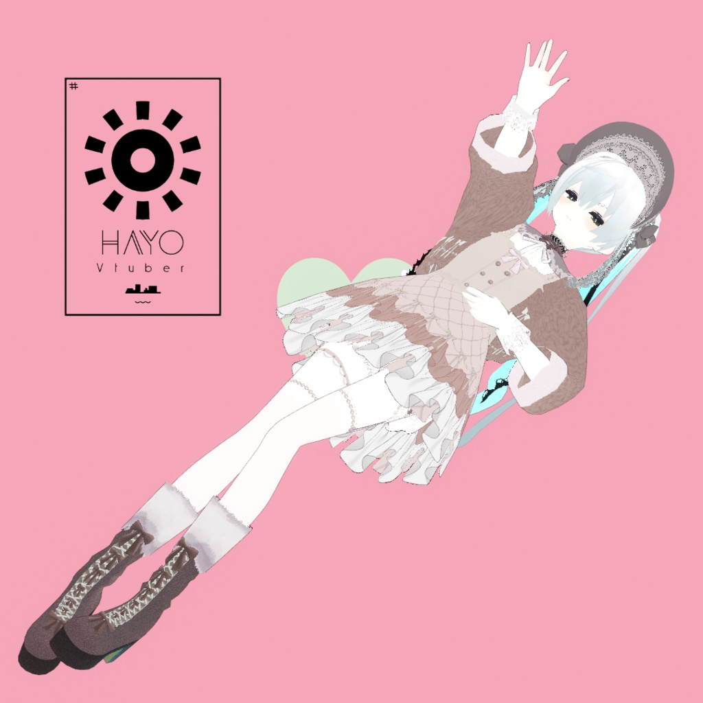 【Vroidテクスチャ】秋冬ふわふわ全身コーデ白・黒・テディベアカラー