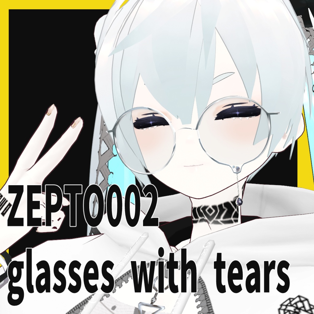 ZEPTO002/glasses with tears/3Dmodel/.blend＆FBX