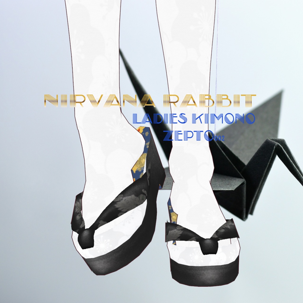 【Vroid texture】 Nirvana rabbit ladies KIMONO赤/青ZEPTO002