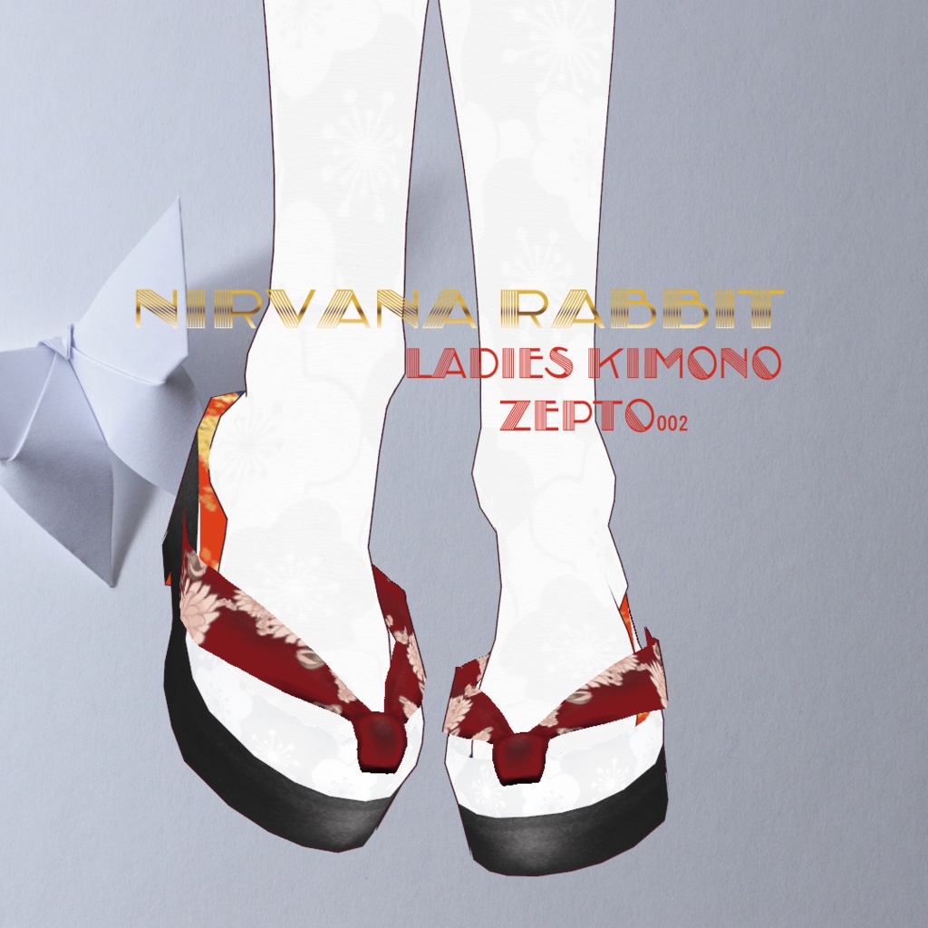 【Vroid texture】 Nirvana rabbit ladies KIMONO赤/青ZEPTO002