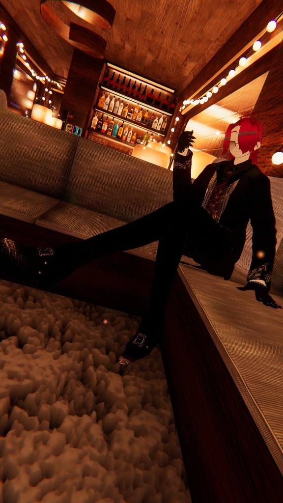 【Vroidテクスチャ】black peacock suit SET/ZEPTO002