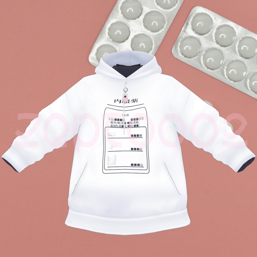 【Vroidテクスチャ】ZEPTO002/DESIGNトップス3TYPE SET