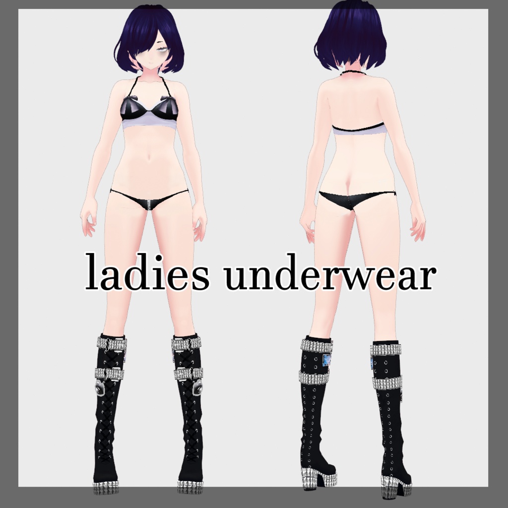 【Vroid texture】J13rock style/WHITE/BLACK/ZEPTO002