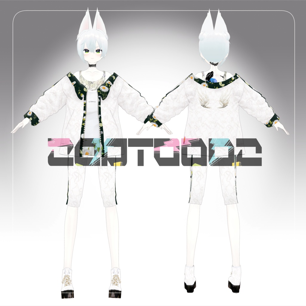 【Vroidテクスチャ】spring flower tracksuit/ZEPTO002