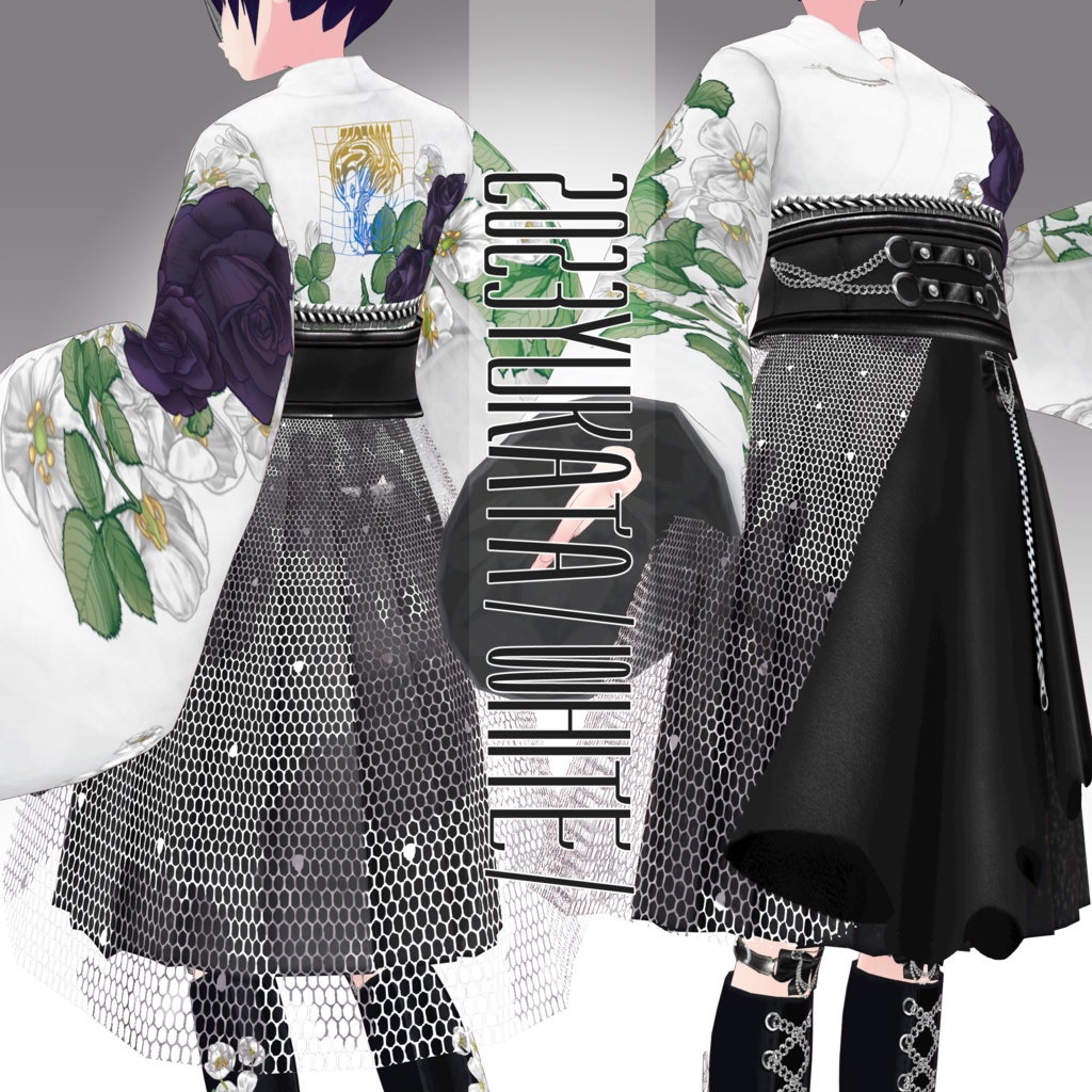 【VRoid texture】2023YUKATA/BLACKset/WHITEset/ZEPTO002