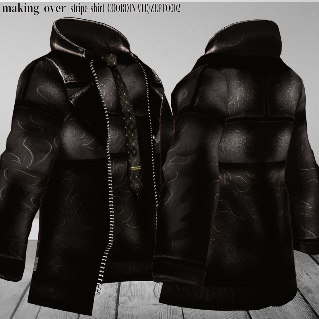 【VRoid texture】making over stripe shirt COORDINATE/ZEPTO002