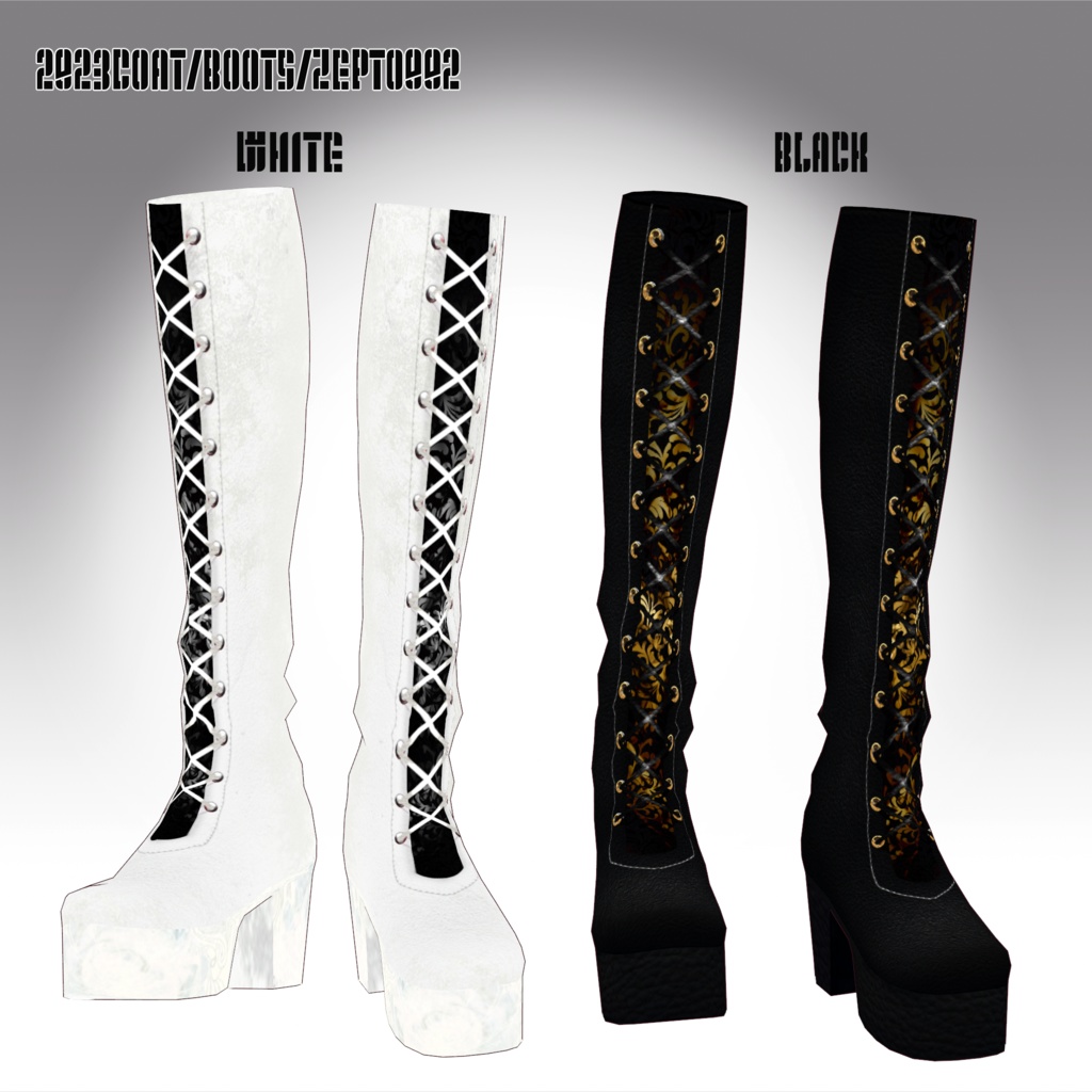 【VRoid texture】2023coat COORDINATE/BLACK/WHITE/ZEPTO002