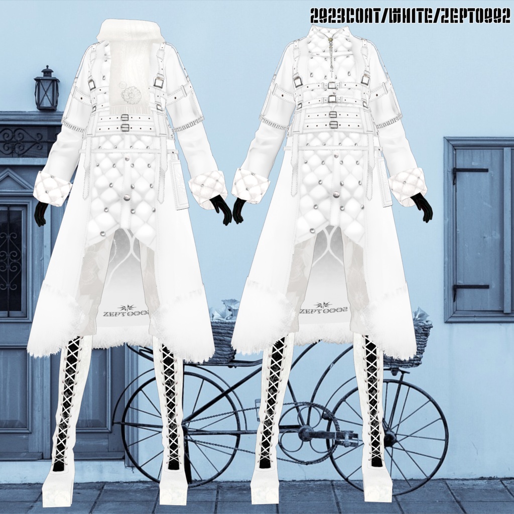 【VRoid texture】2023coat COORDINATE/BLACK/WHITE/ZEPTO002