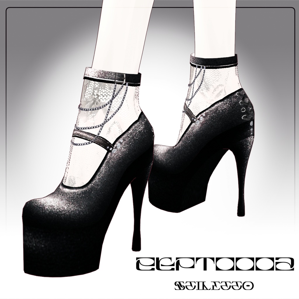 【VRoid texture】stiletto/BLACK&WHITE/ZEPTO002