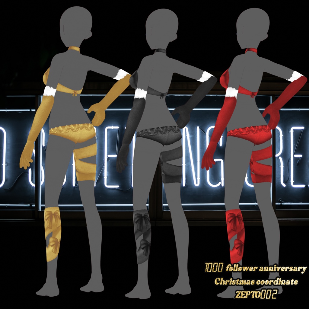 【vroid texture】1000 follower anniversary🎄Christmas coordinate/ZEPTO002【FREE DL OK】