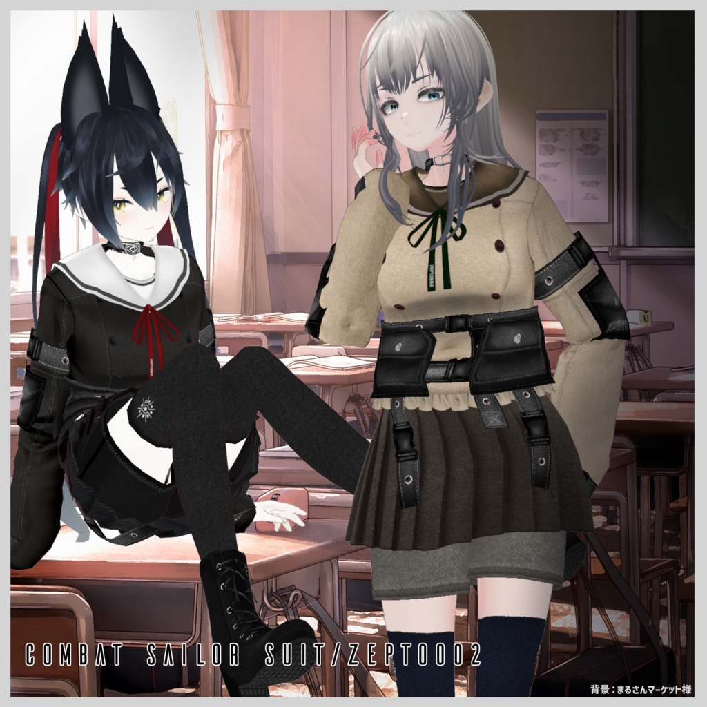 【VRoid texture】combat sailor suit/ZEPTO002