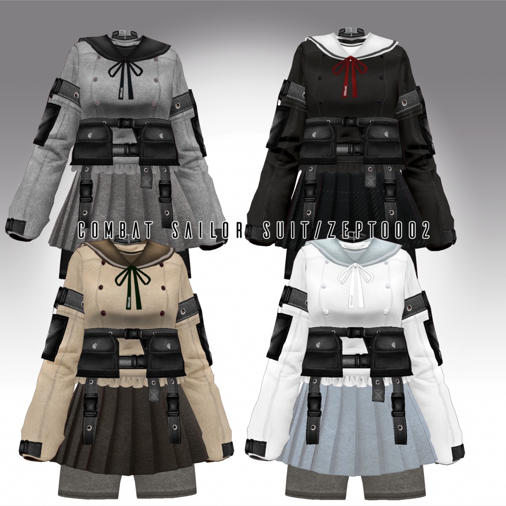 【VRoid texture】combat sailor suit/ZEPTO002