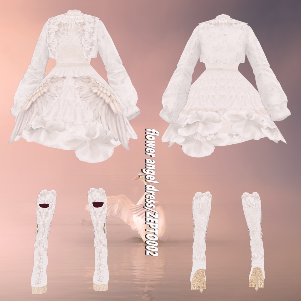 【VRoid texture】flower angel dress/ZEPTO002