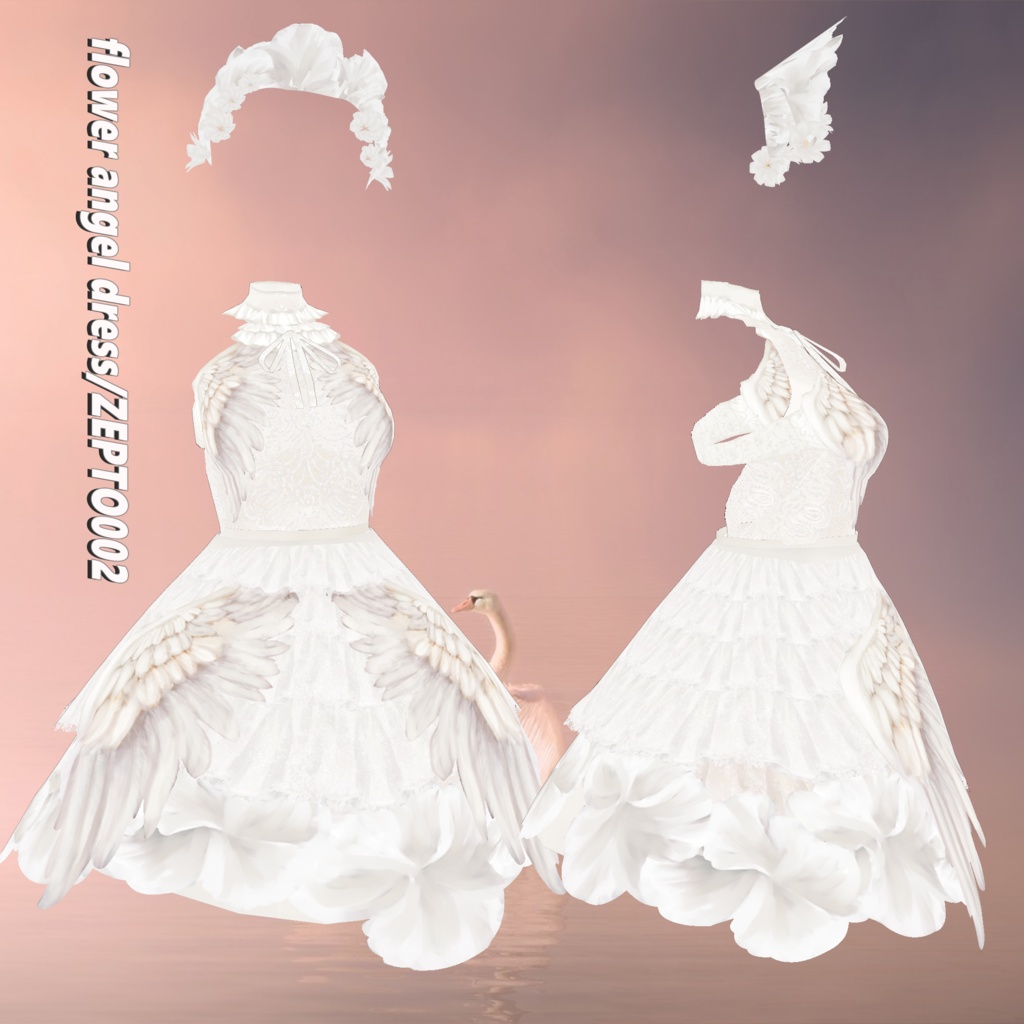 【VRoid texture】flower angel dress/ZEPTO002