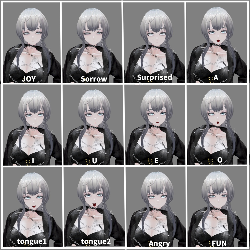 【VRoid texture/.vroid/VRM】オリジナル3Dモデル zwart.zilver/ZEPTO002