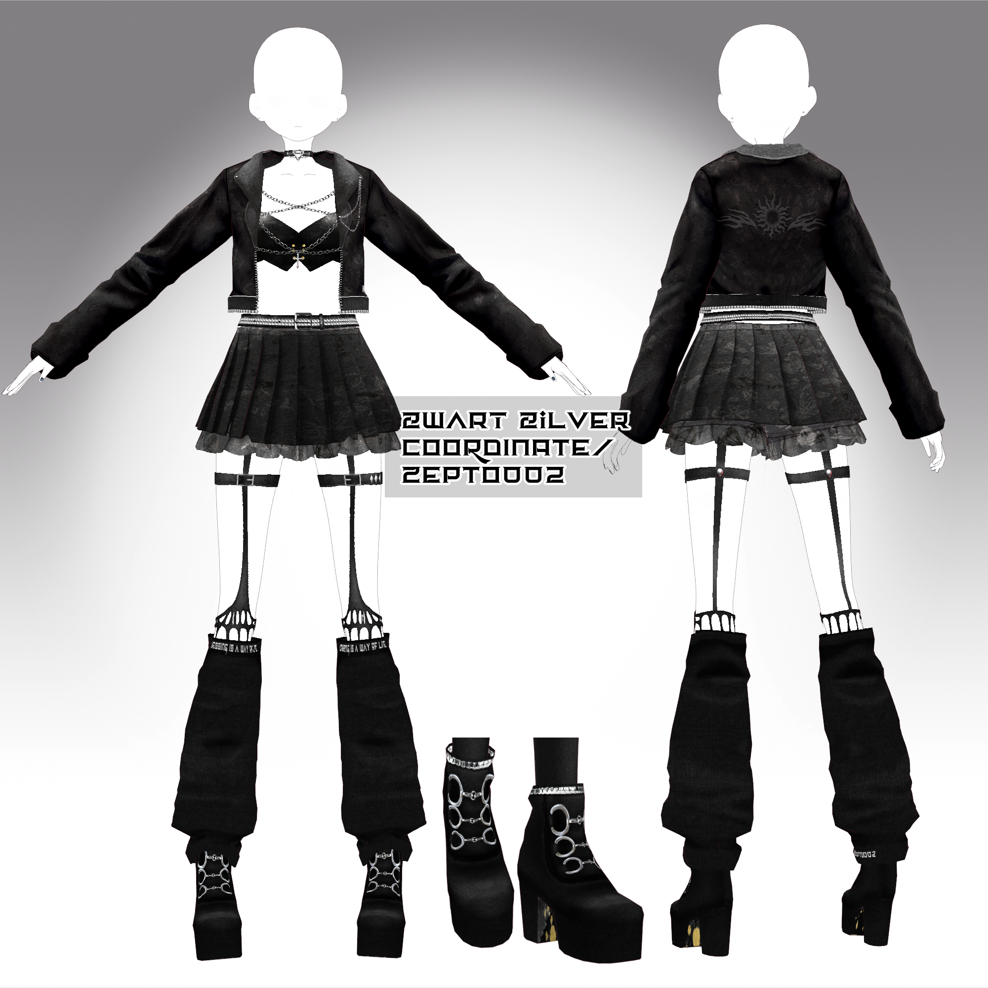 【VRoid texture/.vroid/VRM】オリジナル3Dモデル zwart.zilver/ZEPTO002 - ZEPTO002 ...