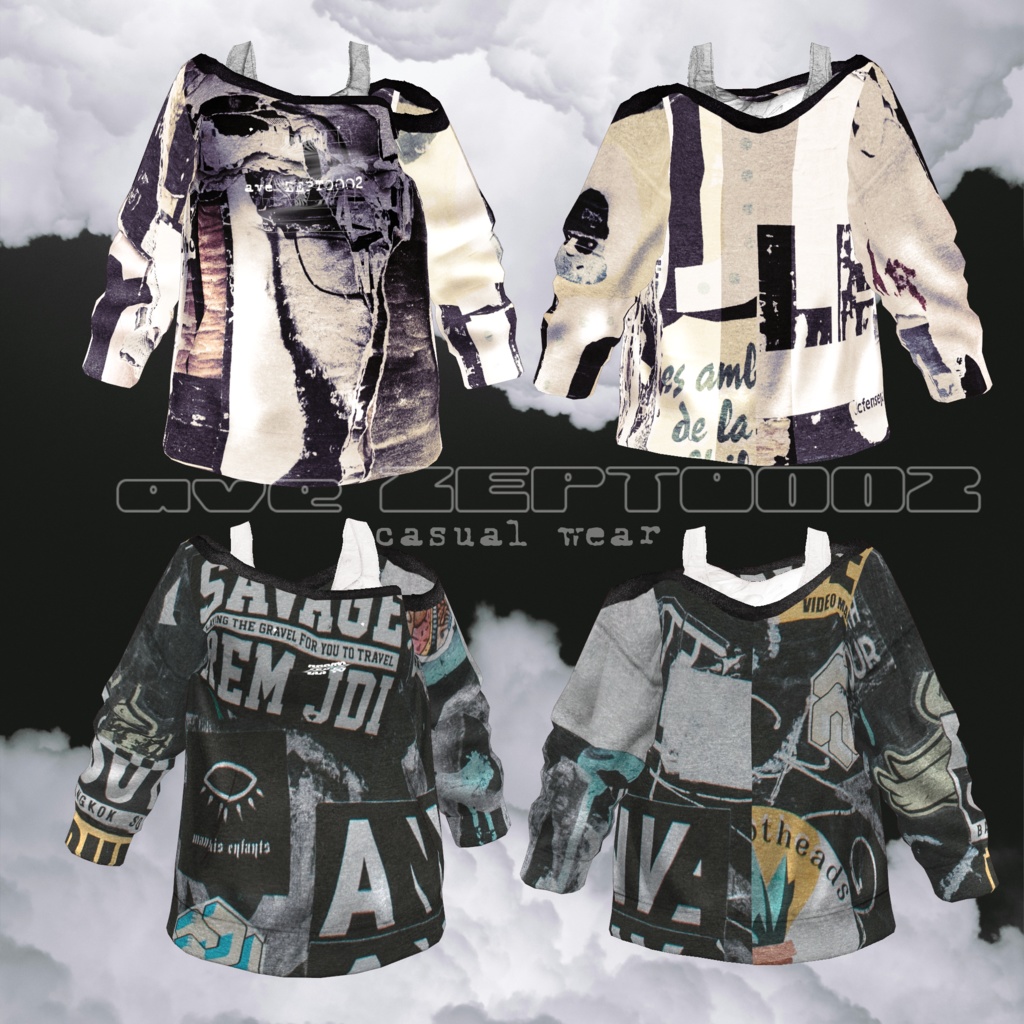 【VRoid texture】ave/ZEPTO002 casual wear freeDL