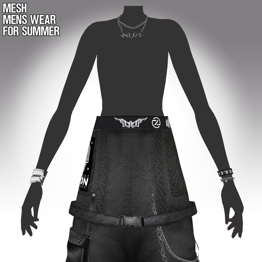 【VRoid texture】Mesh mens‘wear for summer/ZEPTO002