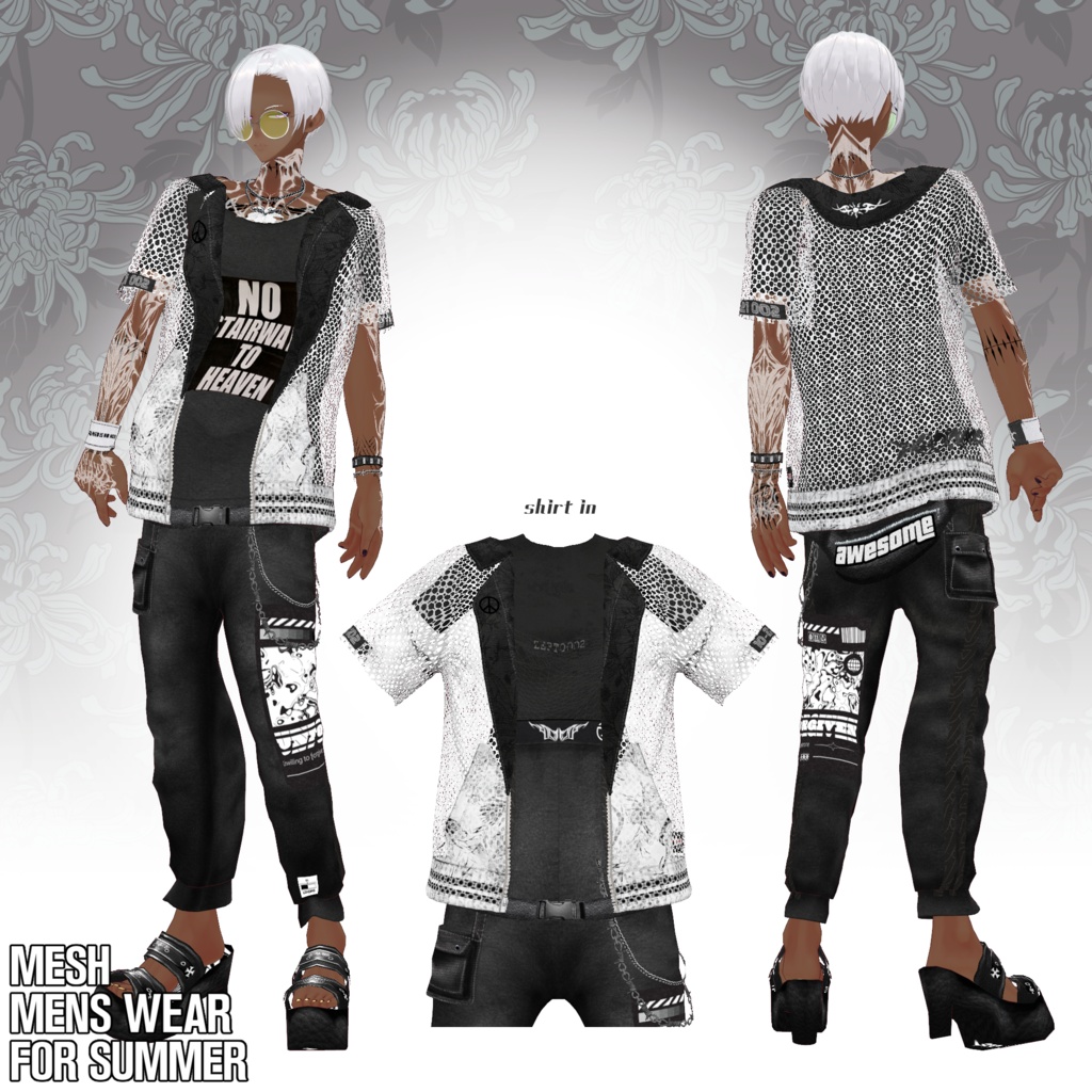 【VRoid texture】Mesh mens‘wear for summer/ZEPTO002