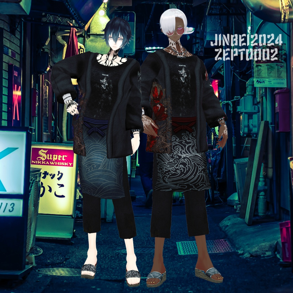 【VRoid texture】Jinbei/sail apron+ waistcloth/ZEPTO002
