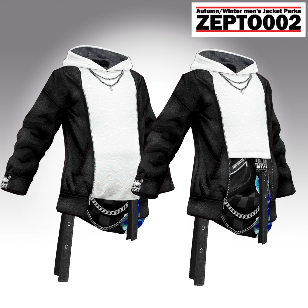 【VRoid texture】Autumn/Winter men's Jacket Parka/ZEPTO002