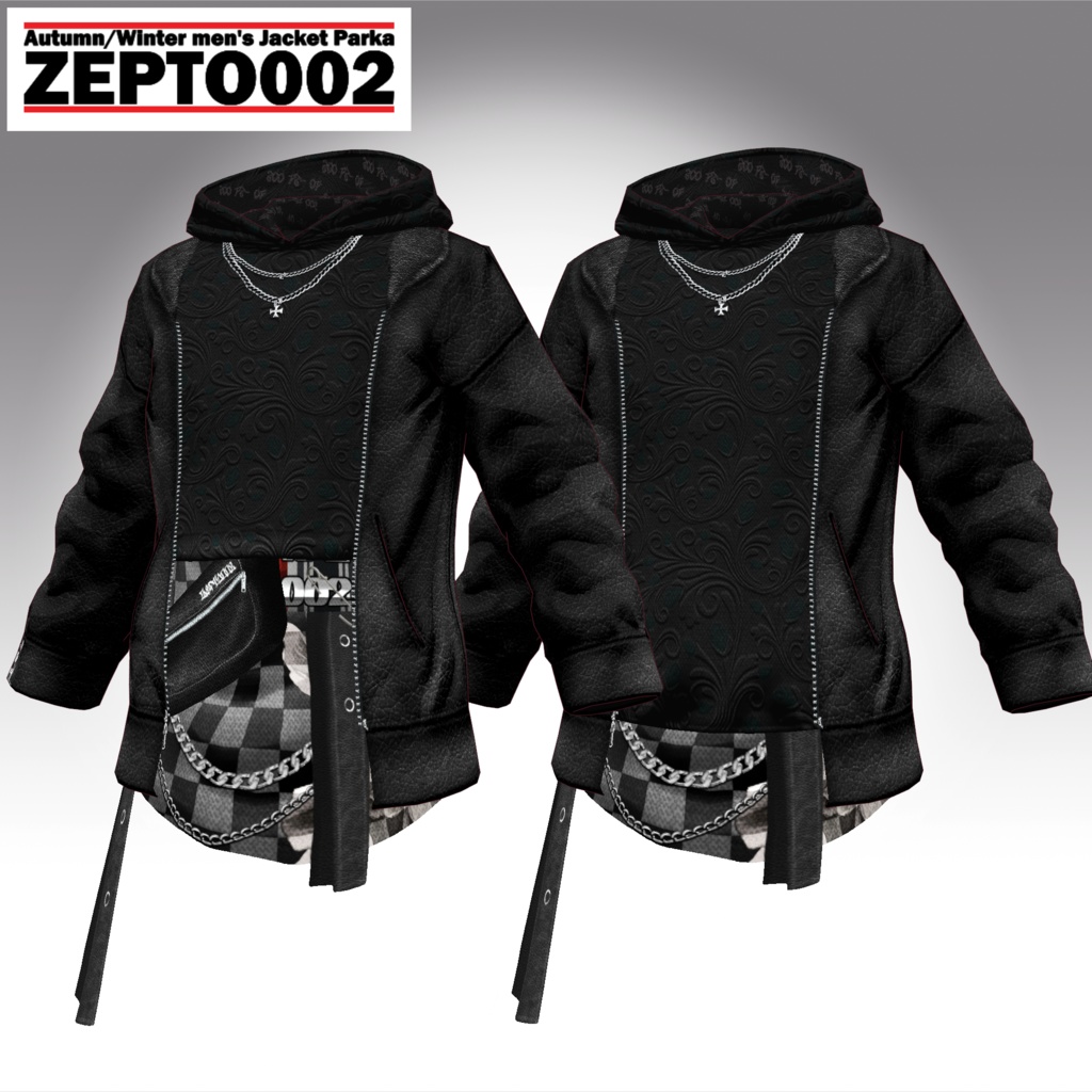 【VRoid texture】Autumn/Winter men's Jacket Parka/ZEPTO002