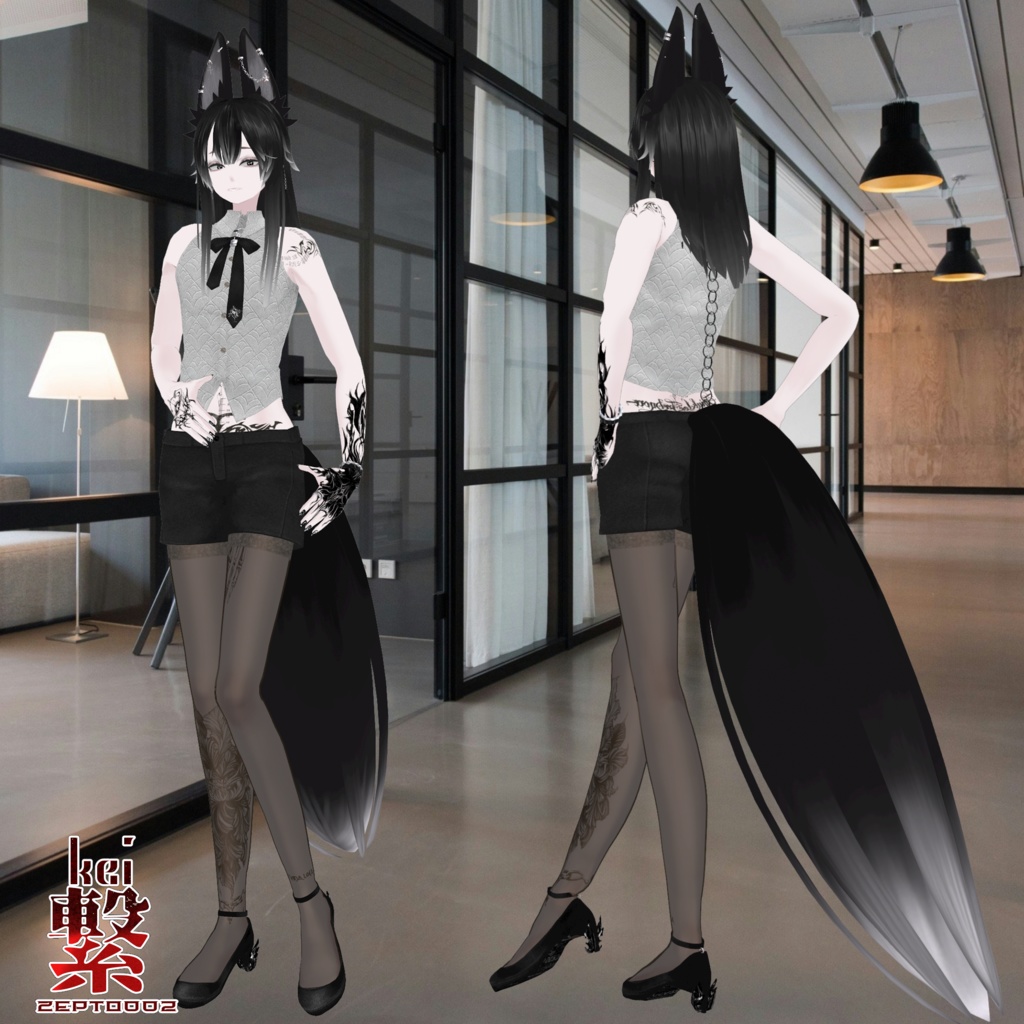 【繋_KEI】formal clothes+nail+αSET/bunny衣装追加【MA対応/2025新素体対応+PB/Collider設定済】/ZEPTO002