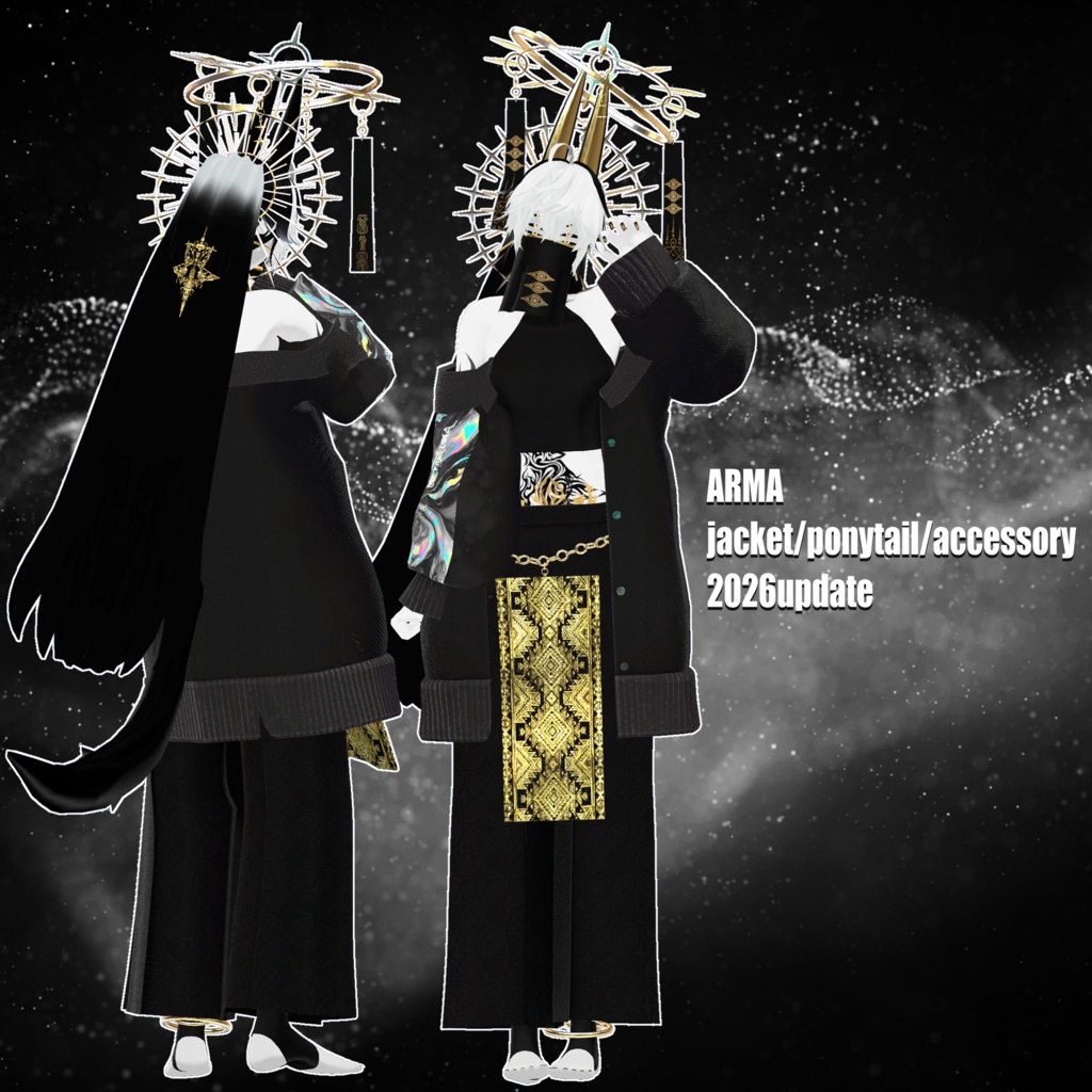 【ARMA_アルマ】Ponytail/jacket /accessories set/ZEPTO002【VRChat】2026update