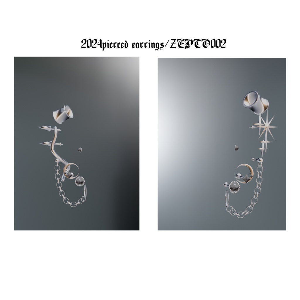 【繋_KEI】2024012pierced earrings/pony hair+make【MA対応】/ZEPTO002