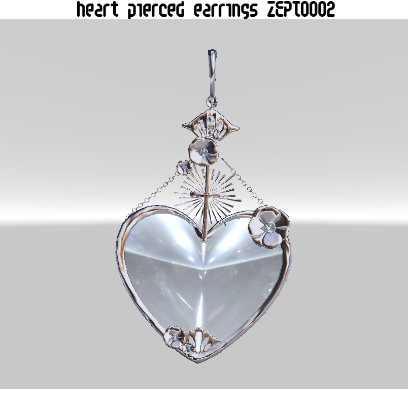 【3ｄaccessory】heart pierced earrings/ZEPTO002/boothフォロワー様2000人記念【PB/MA設定済】