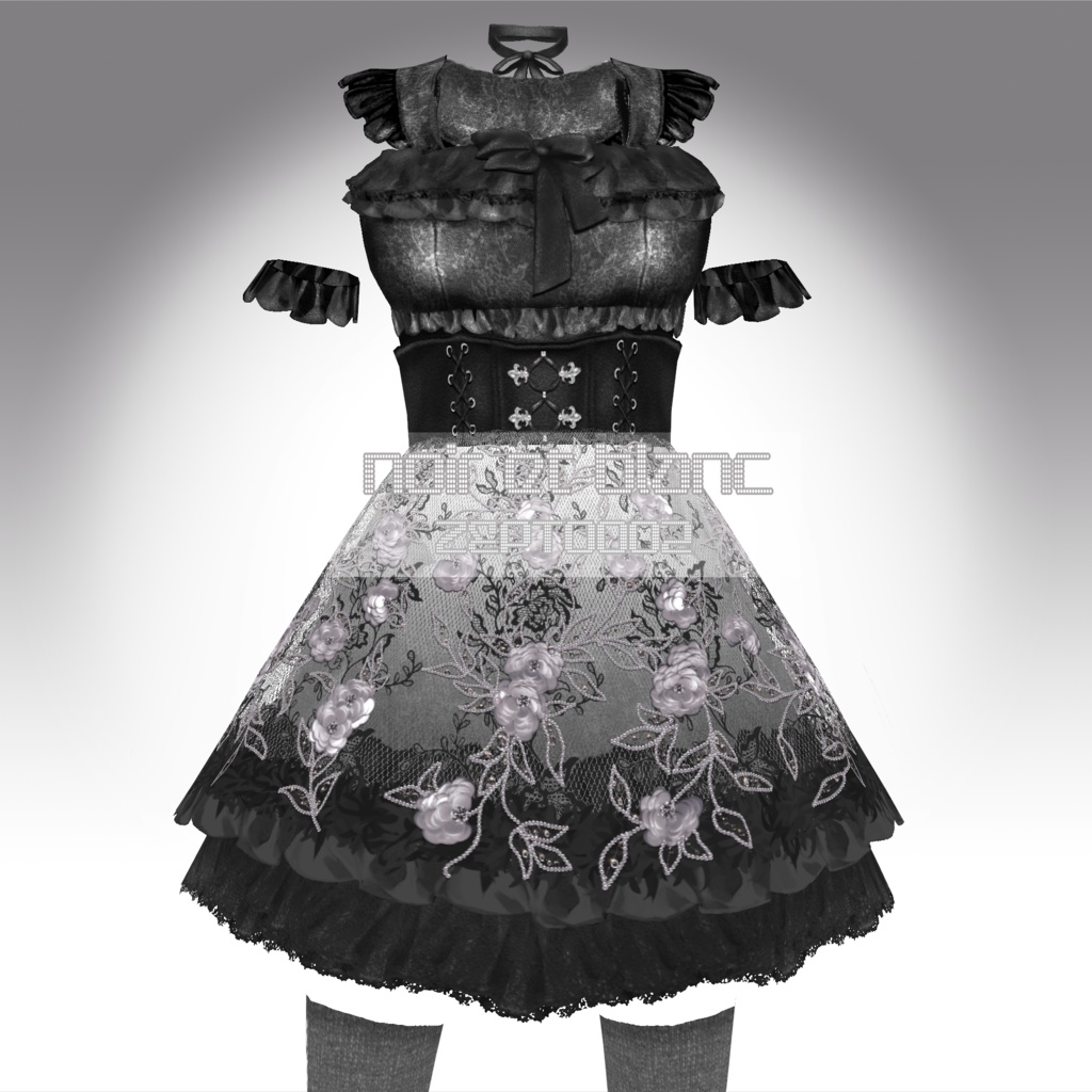 【VRoid texture】noir et blanc/ZEPTO002