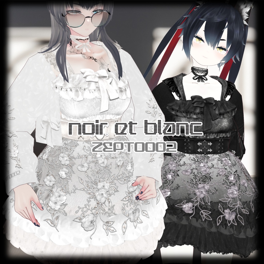 【VRoid texture】noir et blanc/ZEPTO002