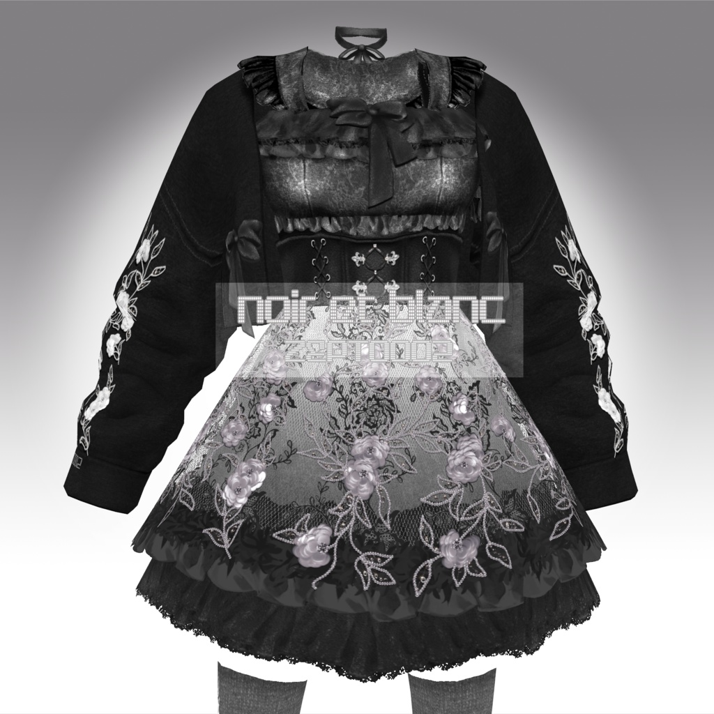 【VRoid texture】noir et blanc/ZEPTO002