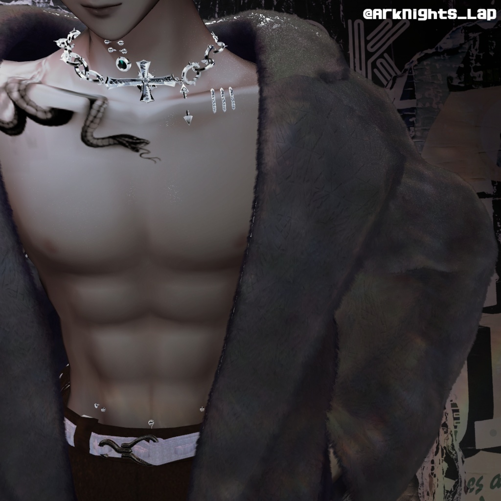 body pierced+necklace/ZEPTO002【水瀬/狛乃/斑霞/zev対応】