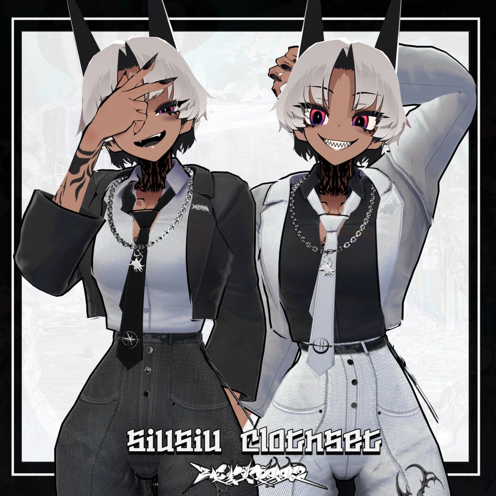 【VRChat】SiuSiu cloth set/ZEPTO002【SiuSiu対応/MA/PB+CO設定済】