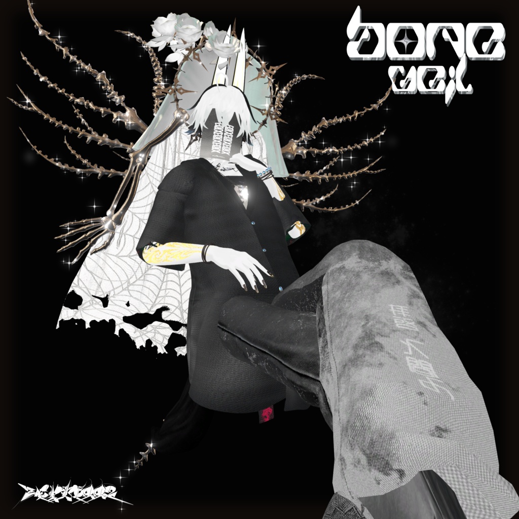 【VRChat】bone veil/ZEPTO002【7Avatar対応/PB+CO/MA設定済】