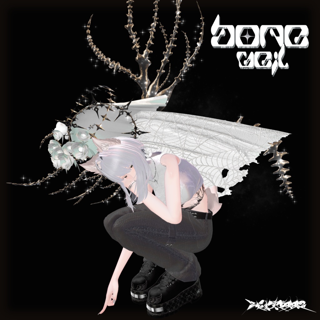【VRChat】bone veil/ZEPTO002【7Avatar対応/PB+CO/MA設定済】