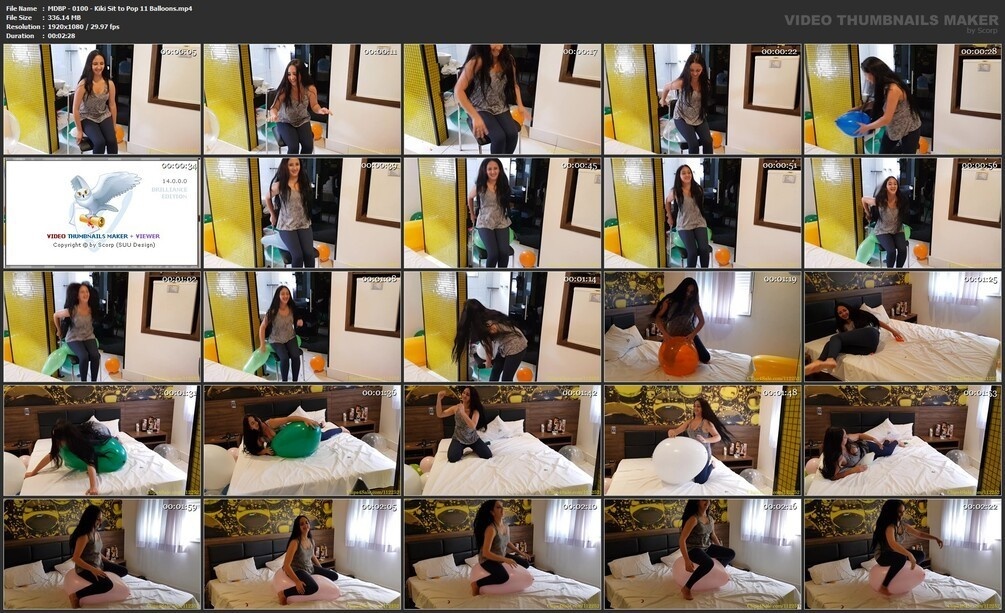 キキは座って11個の風船を割る