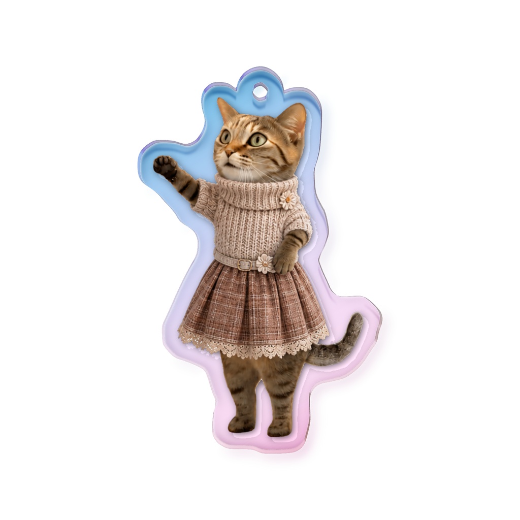 だんご(秋ファッション ver.) オーロラアクリルキーホルダー