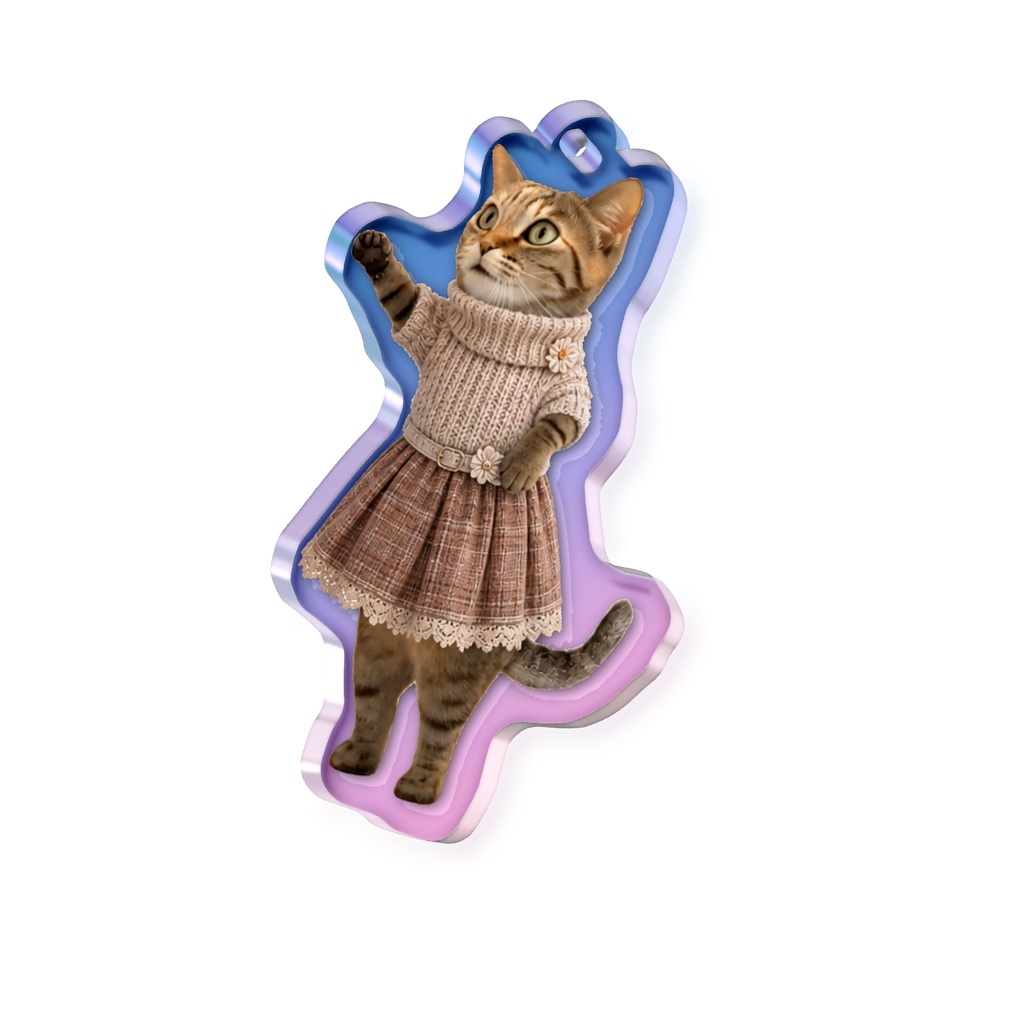 だんご(秋ファッション ver.) オーロラアクリルキーホルダー