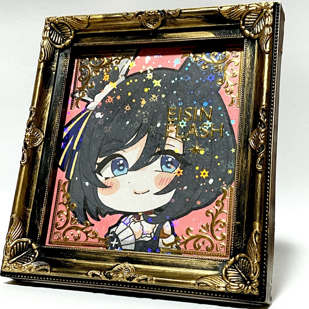 フレーム付き＊ウマ娘 エイシンフラッシュ 手描きイラスト色紙