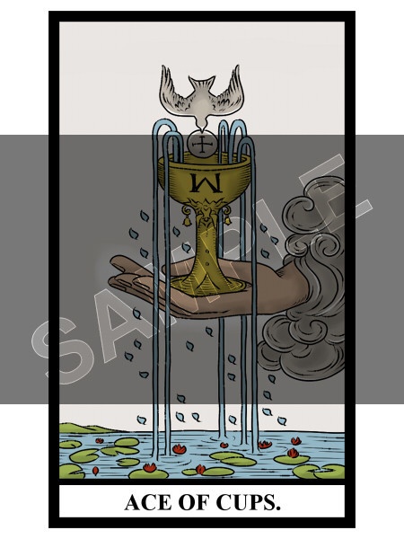 ウェイト版タロットカード・小アルカナのカップ14枚セットA