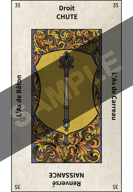 エテイヤ版タロットカード・小アルカナのワンド14枚セットA