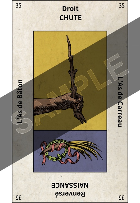 エテイヤ版タロットカード・小アルカナのワンド14枚セットB